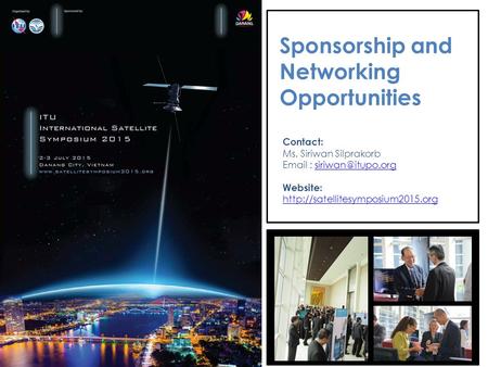 Sponsorship and Networking Opportunities Contact: Ms. Siriwan Silprakorb   Website: