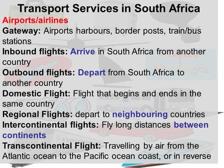 Transport Services in South Africa