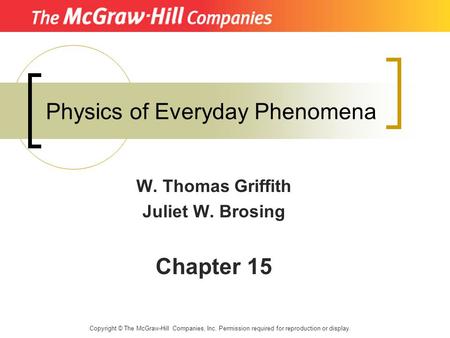 Physics of Everyday Phenomena