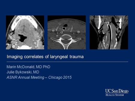 Imaging correlates of laryngeal trauma