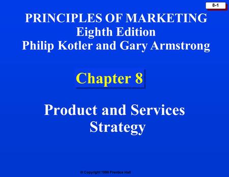 Product and Services Strategy