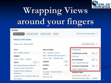 Wrapping Views around your fingers 1. 2 Dennis Solis Solis Media Group Solis Media Group Over 20 years of application software development. Over 20 years.