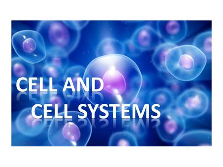 Cell and Cell Systems. 6 characteristics of living things CharacteristicsExample Composed of cellsBlood cells, skin cells, etc. Reproduce, grow, repair.