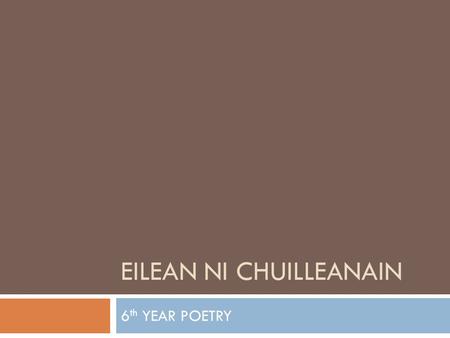 Eilean ni chuilleanain