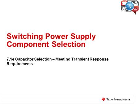 Switching Power Supply Component Selection