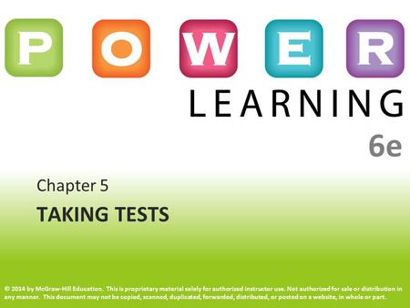 © 2014 by McGraw-Hill Education. This is proprietary material solely for authorized instructor use. Not authorized for sale or distribution in any manner.