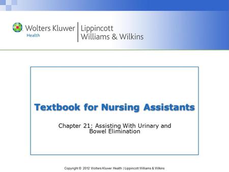 Textbook for Nursing Assistants