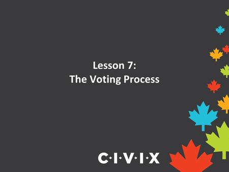 Lesson 7: The Voting Process. Opening Discussion Have you ever voted for something before? How was the winner decided? Did you think the process was fair?