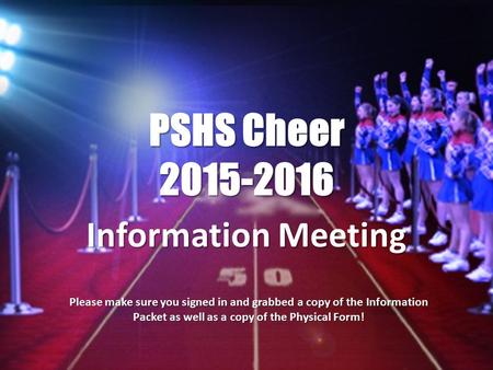 PSHS Cheer Information Meeting