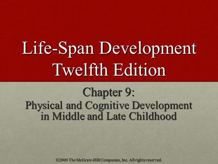 Life-Span Development Twelfth Edition