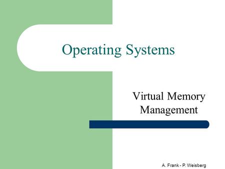 Virtual Memory Management