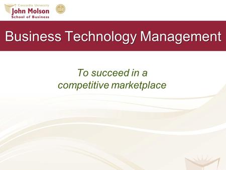 Business Technology Management