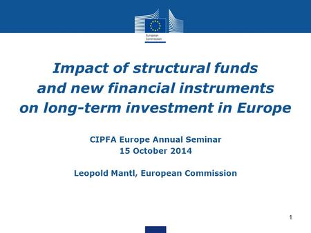 Impact of structural funds and new financial instruments