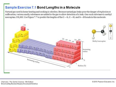 Sample Exercise 7.1 Bond Lengths in a Molecule