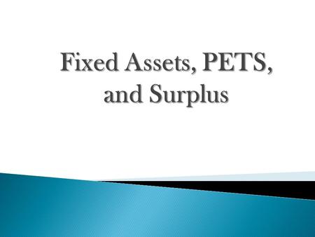 Fixed Assets is tasked with tracking University equipment from the time it is purchased until it is disposed of in accordance with NCSSPA rules and regulations.