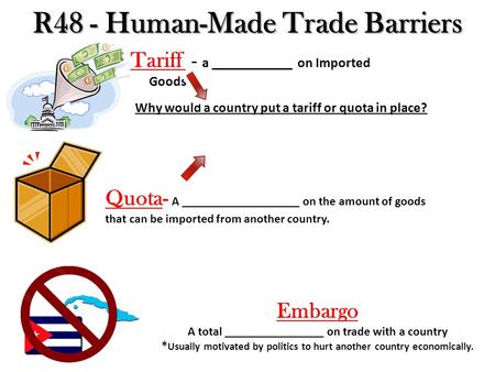 R48 - Human-Made Trade Barriers