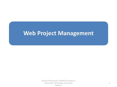 Web Project Management