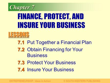 FINANCE, PROTECT, AND INSURE YOUR BUSINESS