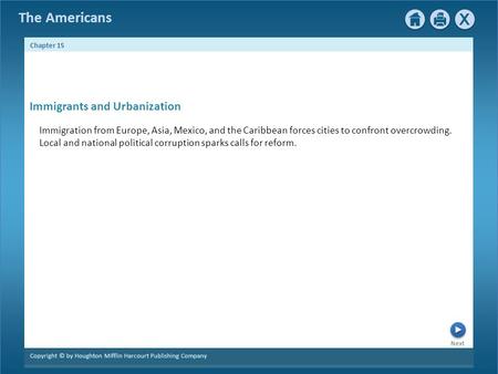 Immigrants and Urbanization