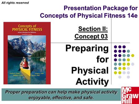 Presentation Package for Concepts of Physical Fitness 14e