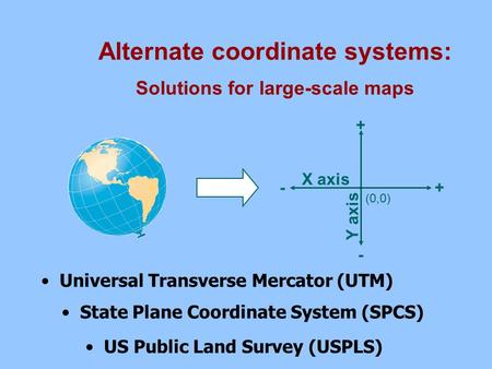 Alternate coordinate systems: Solutions for large-scale maps