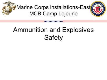 Ammunition and Explosives Safety