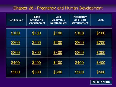 Chapter 28 - Pregnancy and Human Development