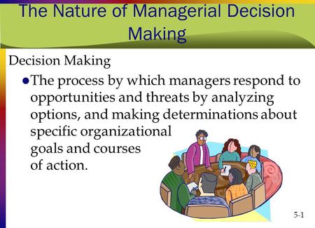 The Nature of Managerial Decision Making