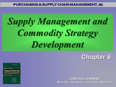 Supply Management and Commodity Strategy Development