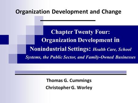 Organization Development and Change