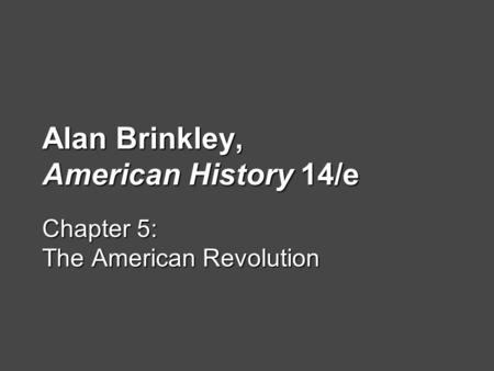 Alan Brinkley, American History 14/e