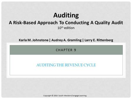 Auditing the Revenue Cycle