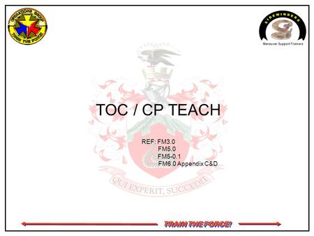 TOC / CP TEACH REF: FM3.0 FM5.0 FM5-0.1 FM6.0 Appendix C&D