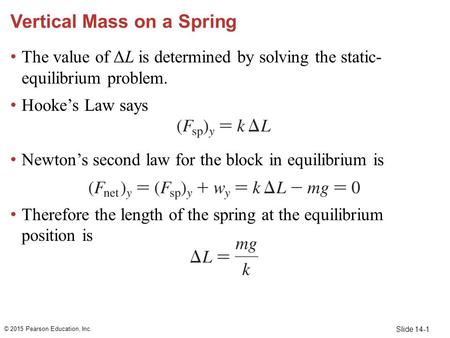 Vertical Mass on a Spring