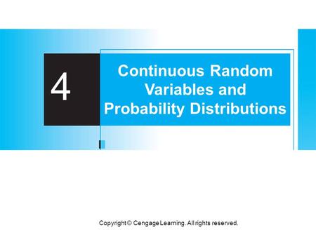 Continuous Random Variables and Probability Distributions