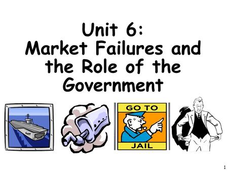 Market Failures and the Role of the Government