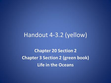 Chapter 3 Section 2 (green book)