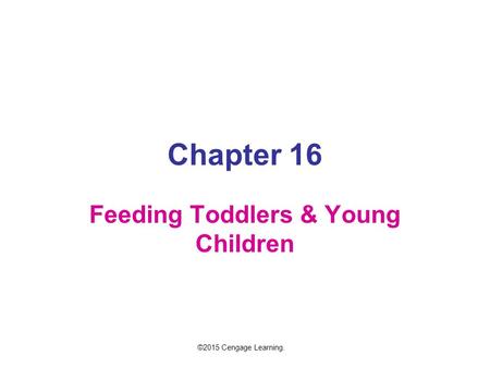 Feeding Toddlers & Young Children