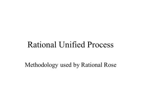 Rational Unified Process