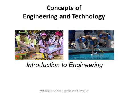 Concepts of Engineering and Technology