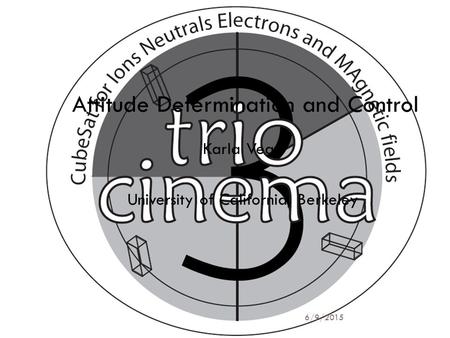 Karla Vega University of California, Berkeley Attitude Determination and Control 6/9/2015.