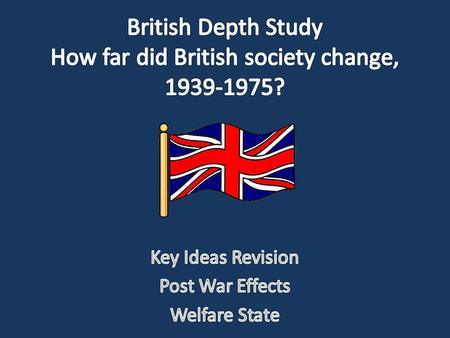 Welfare State Equality of opportunity if you can afford it; people look after themselves; individual over the group (associated with Conservatives during.