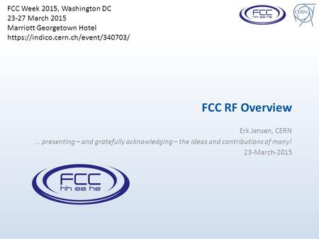 FCC RF Overview FCC Week 2015, Washington DC March 2015