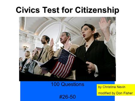 Civics Test for Citizenship