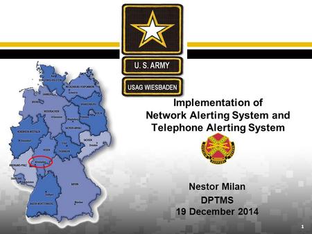 1 Nestor Milan DPTMS 19 December 2014 Implementation of Network Alerting System and Telephone Alerting System.