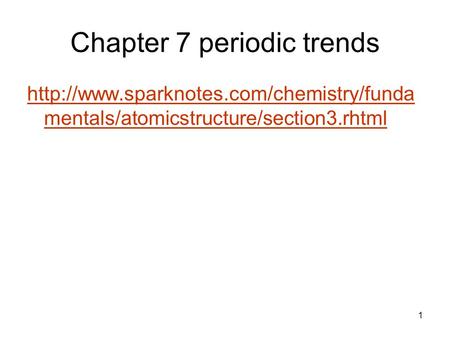 Chapter 7 periodic trends