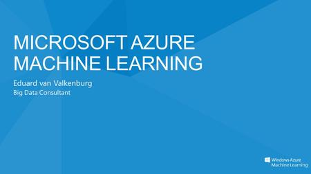 Microsoft Azure Machine Learning