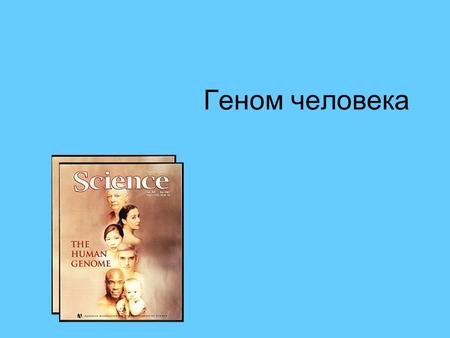 Геном человека. ПРОГРАММА «ГЕНОМ ЧЕЛОВЕКА» Начата в 1998 году К 2000 году геном человека был прочтен с точностью в 10 раз ниже необходимой ( не более.