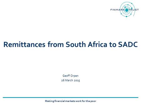 Remittances from South Africa to SADC