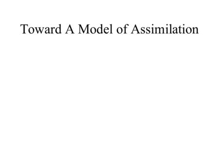 Toward A Model of Assimilation. Case Study “Are there ethnic enclaves/ghettos in English Cities?” Copyright by Gale Group, Inc. Ron Johnston, James Forrest.